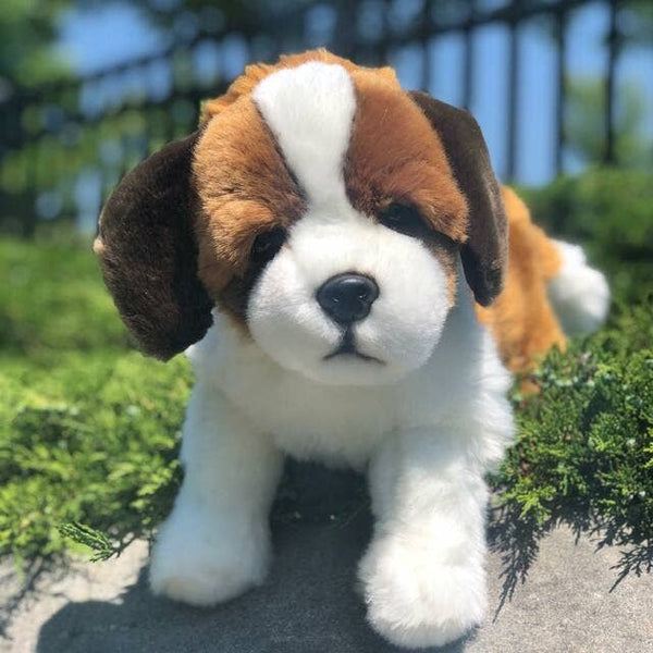 Plush St.Bernard Puppy Dog Lifelike Handmade The Pink Pigs