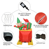 Faire: GOOSH INC Christmas Inflatable Santa Sleigh Santa Reindeer Sleigh 12 ft Christmas Inflatable Outdoor/Indoor Decoration with Built-in LED Lights