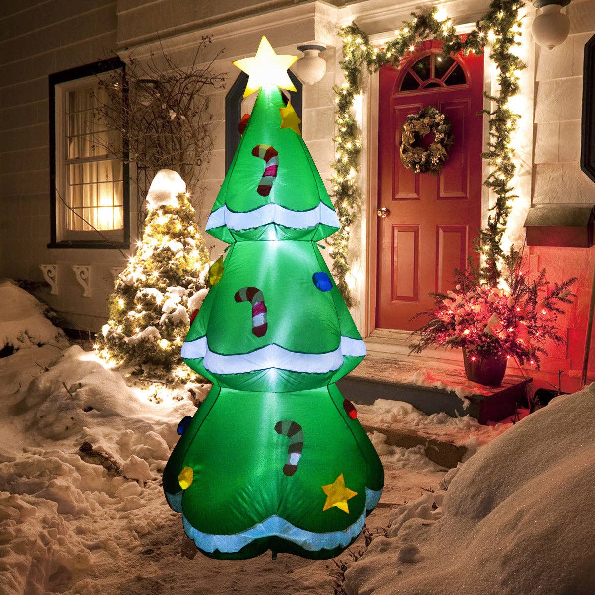 Faire: GOOSH INC Inflatable Christmas Tree 5 ft Christmas Indoor & Outdoor Inflatable Tree Decorations