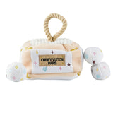FAIRE - Haute Diggity Dog dog plush toy Plush Parody Pet Chew Toy White Chewy Vuiton Interactive Trunk for Dogs Fun Dog Toy