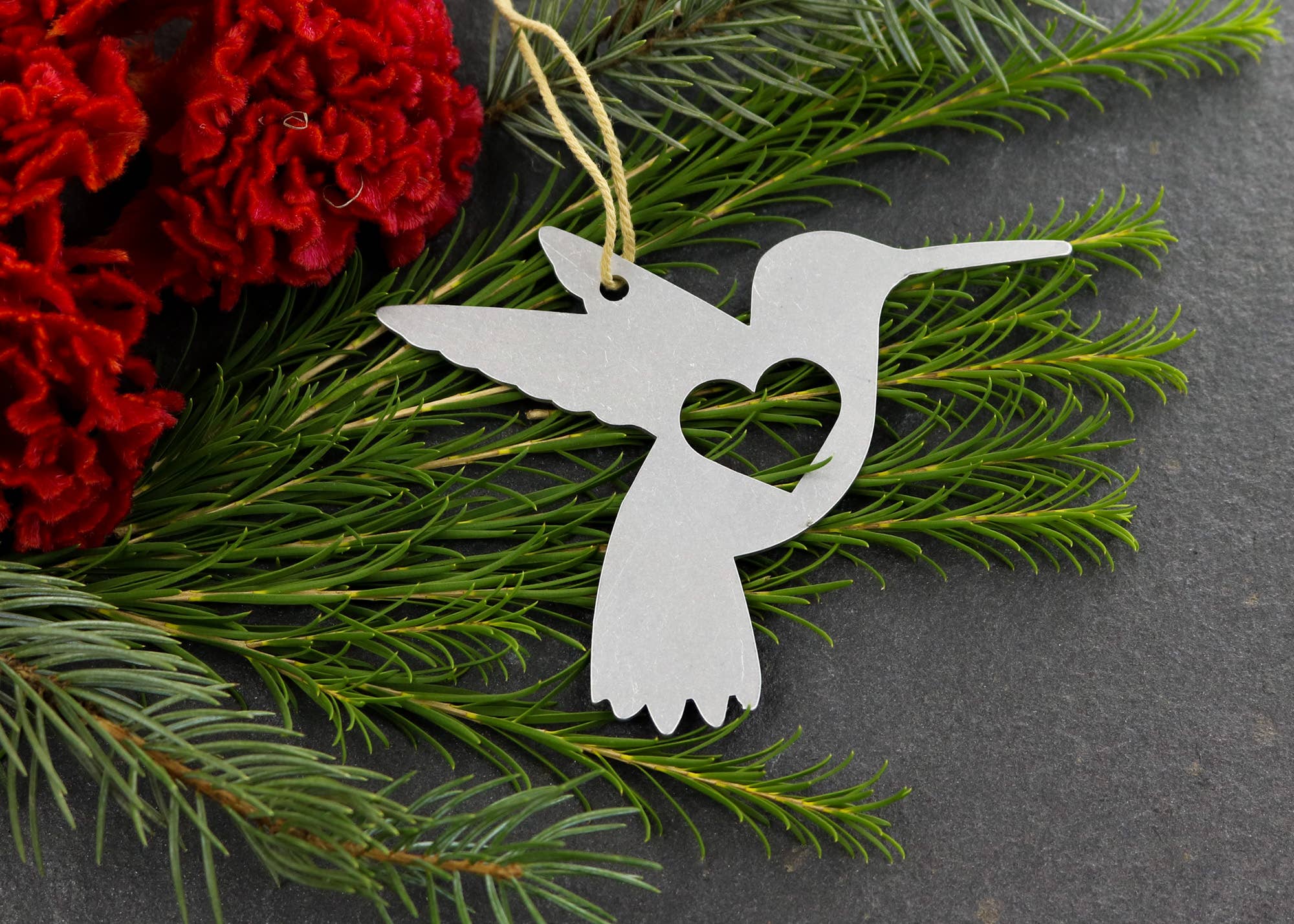 FAIRE - Iron Maid Decor Hummingbird Bird Metal Ornaments:  Cardinal, Owl, Hummingbird, Loon *
