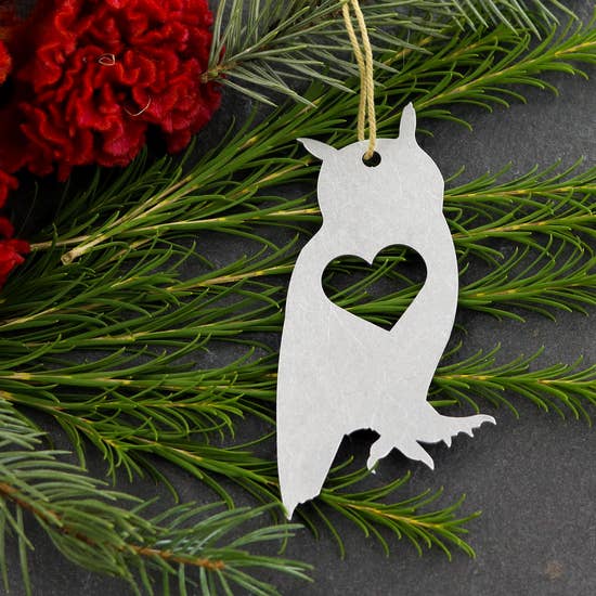 FAIRE - Iron Maid Decor Owl Bird Metal Ornaments:  Cardinal, Owl, Hummingbird, Loon *