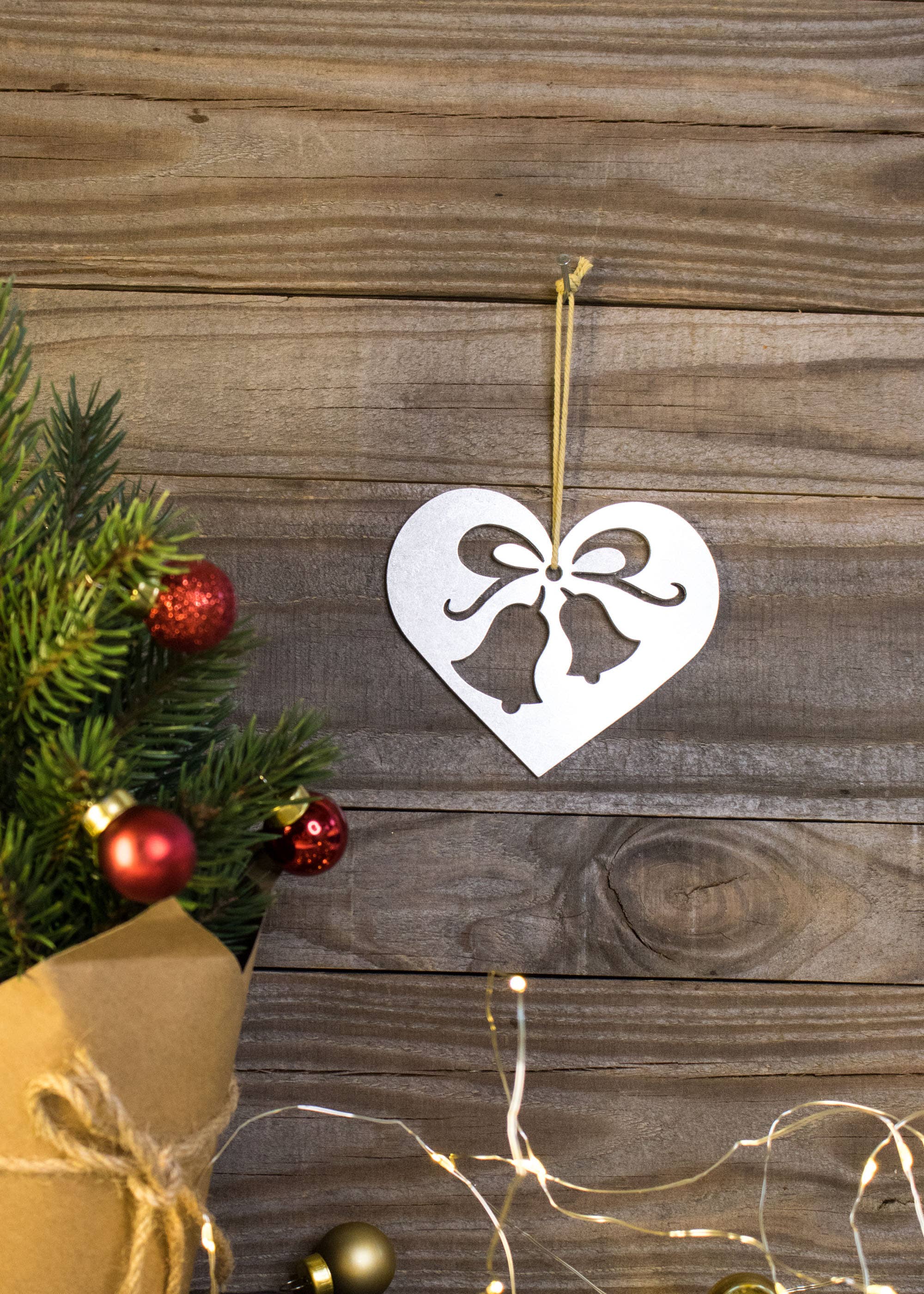 FAIRE - Iron Maid Ornament Wedding Bells Metal Art Ornament Made in the USA *