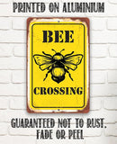 Faire-Lone Star Art Novelty Signs Bee Crossing - Metal Sign Handmade in the USA