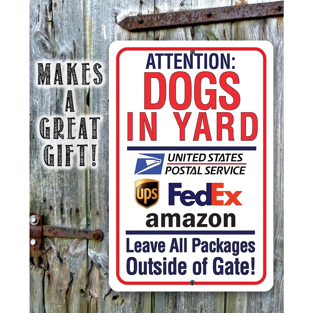 Faire-Lone Star Art Novelty Signs Dogs in Yard Sign for Pet Owners -Made in the USA Metal Sign