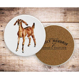 FAIRE - Meadowbrook Lane Kitchen Watercolor Farm Animals Ceramic Coaster Set-Pig, Cow, Hen, Goat