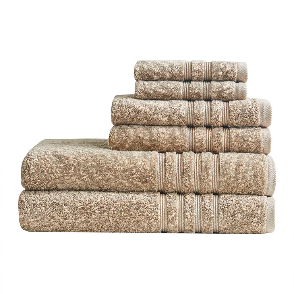 Faire-Olliix Bath Towels & Washcloths Natural Eco-Friendly Recycled 6-Piece 650gsm Bath Towel Set*
