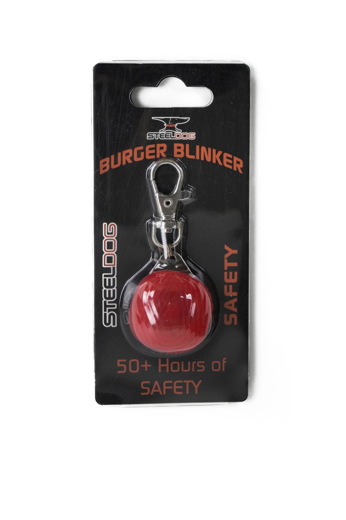 FAIRE - Steel Dog PET Safety LED Red Light Up Blinker to Hook On Collar, Harness, Coat *
