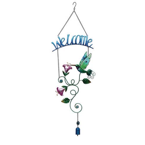 FAIRE - Sunset Vista Decor Hummer Songbird Welcome Decor Entryway Greetings Metal Art