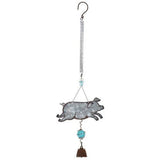 FAIRE - Sunset Vista Decor Pig Farm Animal Metal Art Bouncy Decorations-Hen, Pig-Cow