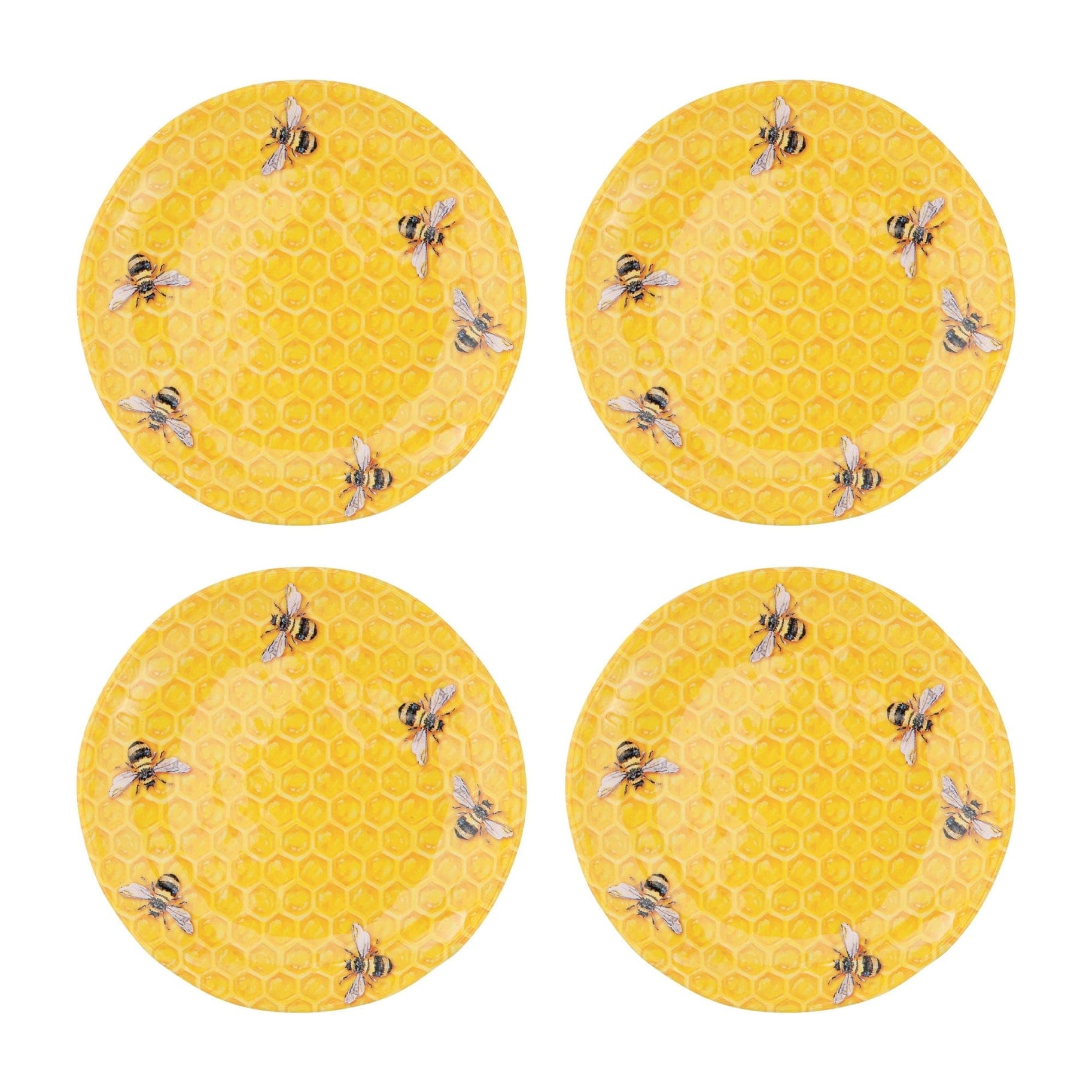 Faire-Supreme Housewares Plates SET of 4 Beehive Melamine 6" Plate