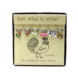 Barnyard Painted Wine Charms