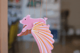 FAIRE - Tulia's Artisan Gallery Decor Flying Pig Mobile Hand Painted, Beautiful Conversation Piece or Child's Room Decoration