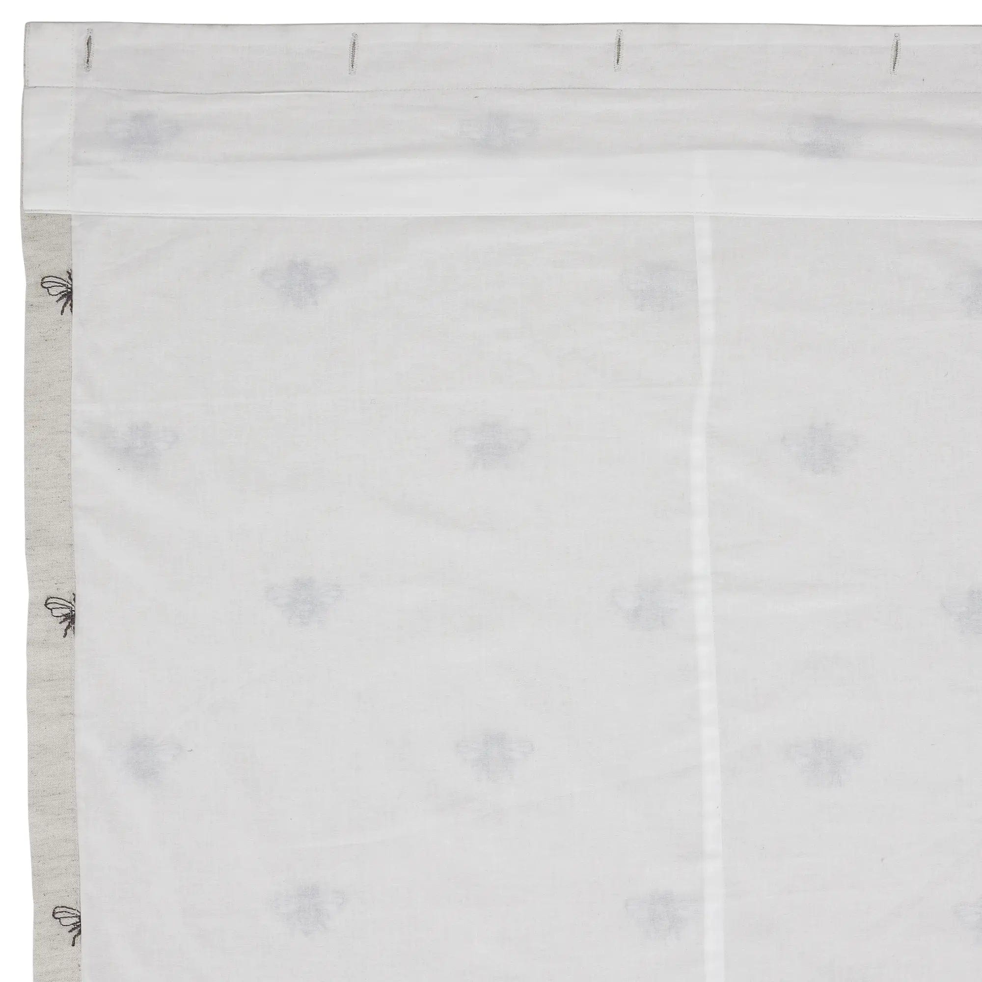 FAIRE - VHC Brands Shower Curtains Honey Bee Shower Curtain Embroidered