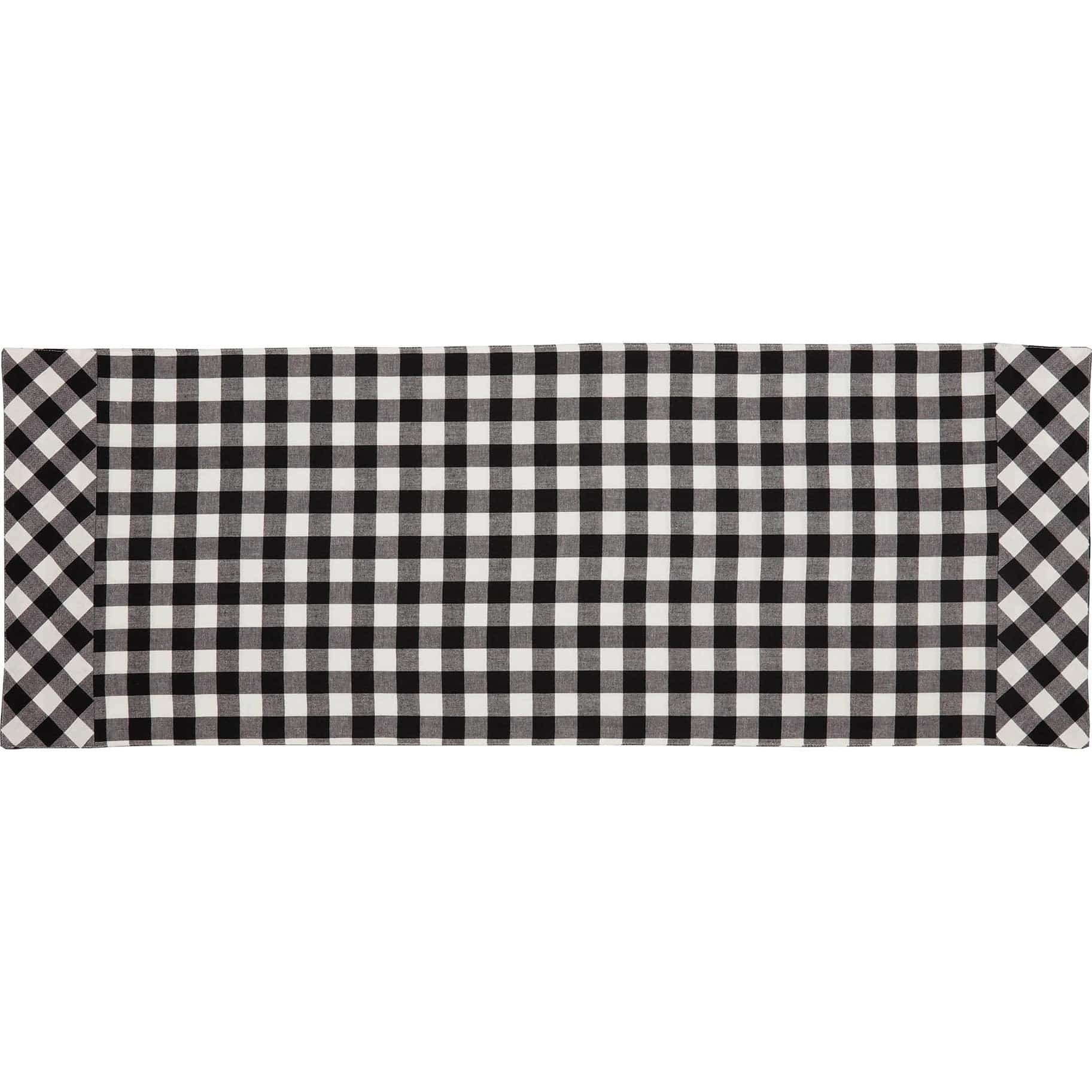 FAIRE - VHC Brands Table Runners 13" X 36" Vintage Check Black and White Table Runners and Placemats
