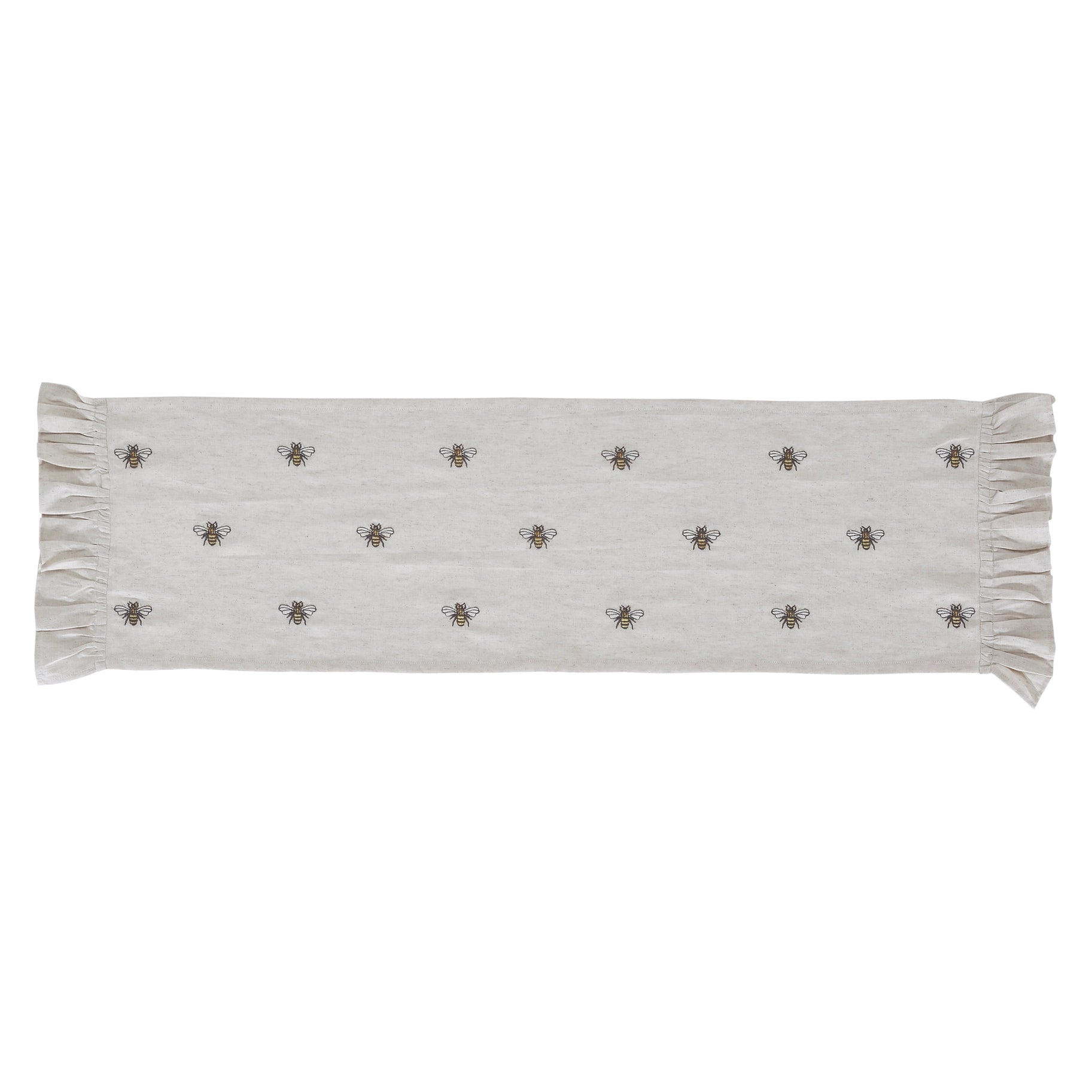 FAIRE - VHC Brands Table Runners 13" X 48" Embroidered Country Bee Table Runners & Placemats