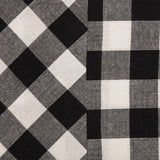 FAIRE - VHC Brands Table Runners Vintage Check Black and White Table Runners and Placemats