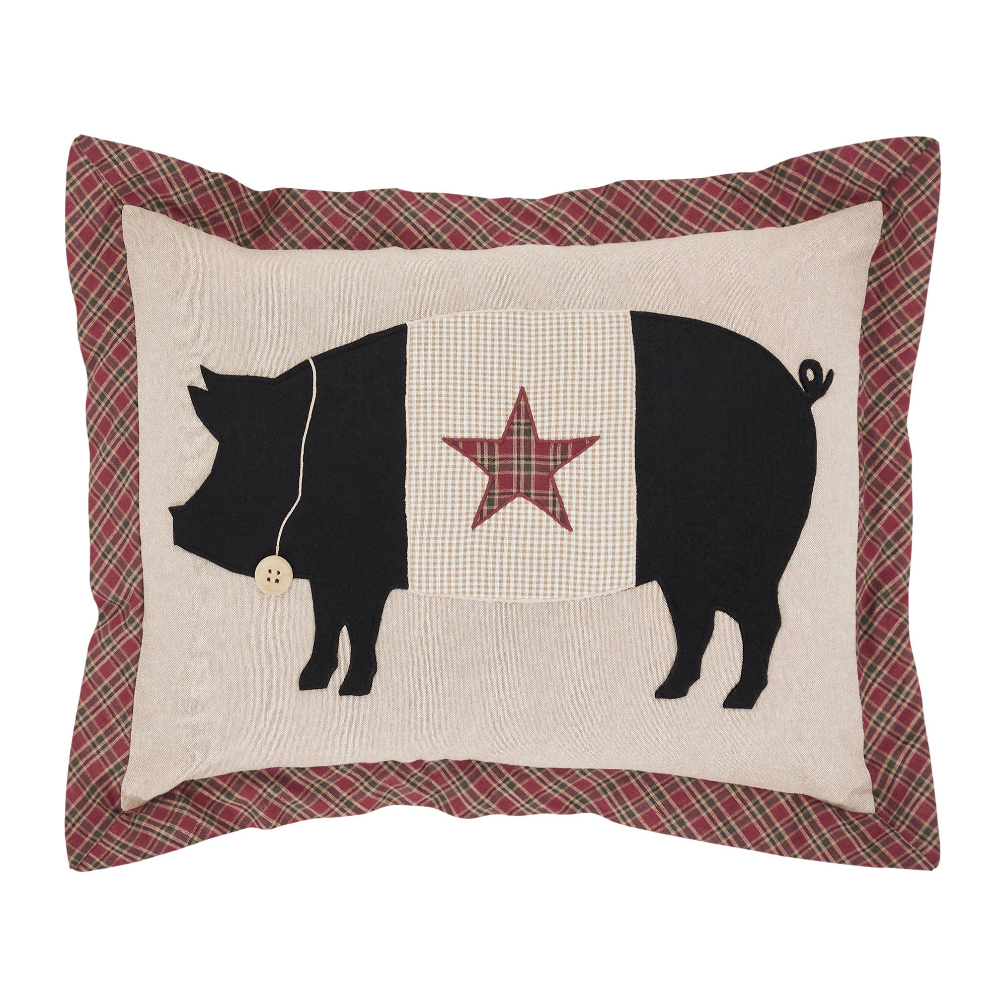 FAIRE - VHC Brands Throw Pillows Primitive Pig Pillow 14x18 Cider Mill
