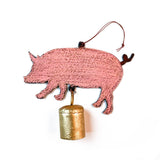 FAIRE - Whimsies Chime Farm Pig Metal Pig Bell Chimes Handmade in the USA *