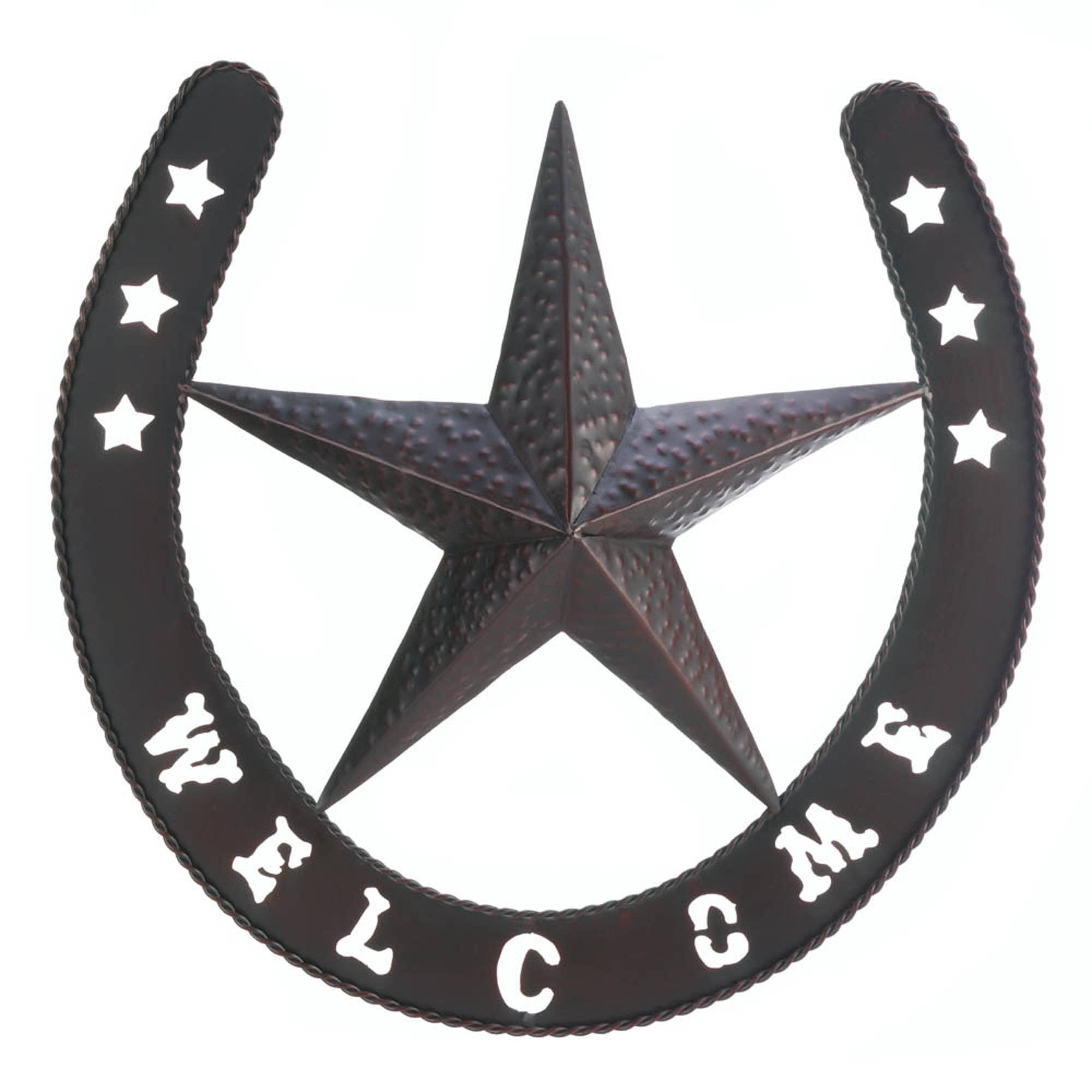 FAIRE - Zings & Thingz Decorative Plaques Western Star Metal Wall Decor