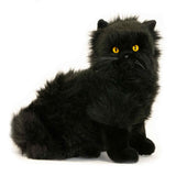 FurTastic Friends by Bocchetta Plush Toys Black Lifelike Sitting Persian or Chantilly-Tiffany Cat Size 27cm/10.5" Handmade