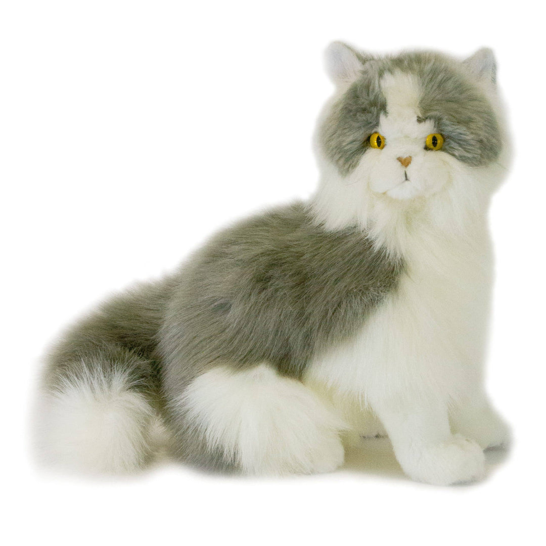 FurTastic Friends by Bocchetta Plush Toys Plush cat Norwegian Grey & White Fluffy Cat Size 34cm/13.4"