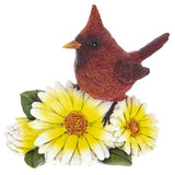Kellis Gifts Decor Yellow Resin Cardinal Flower Figurines "3 Colors"