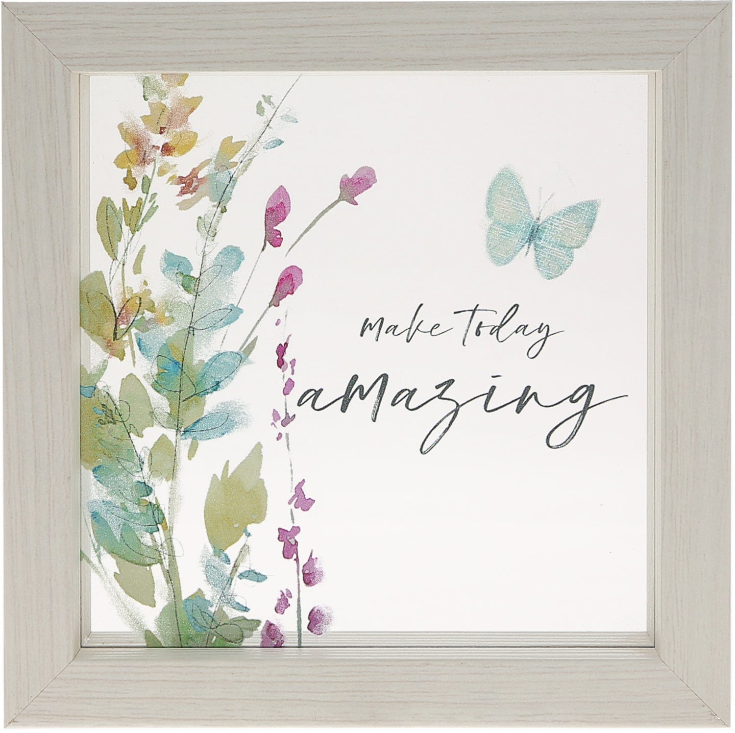 Kellis Plaques Make today amazing "Life is tough.." and "Make Today Amazing" Inspirational Glass Framed Plaques *