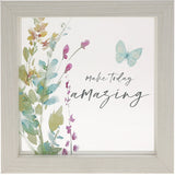 Kellis Plaques Make today amazing "Life is tough.." and "Make Today Amazing" Inspirational Glass Framed Plaques *