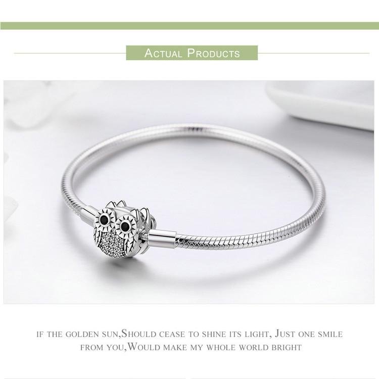 King He bracelet Owl Bracelet Bunny, Chipmunk, Raccoon & Owl Charms for Pandora Style Bracelets Sterling Silver