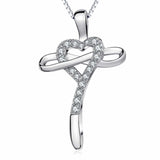 Monica Fine Fashion Jewelry-Necklace Cross Necklace Pendant Sterling Silver