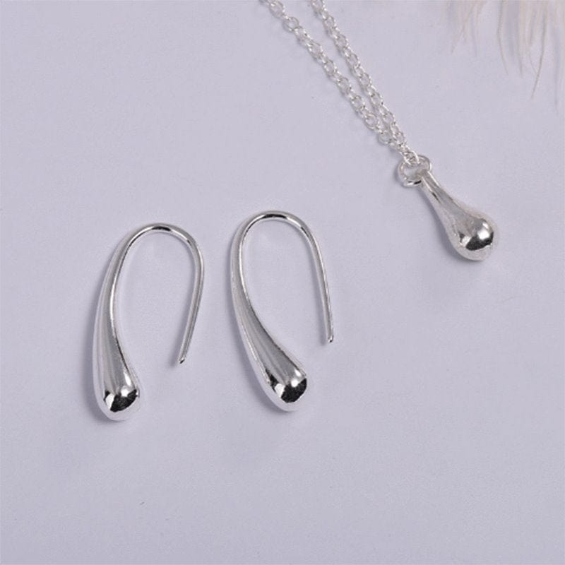 Monica Jewelry SET-Fine Fashion 925 Silver Teardrop Italian Sterling Silver Jewelry Set, Most Popular Jewelry Set Created