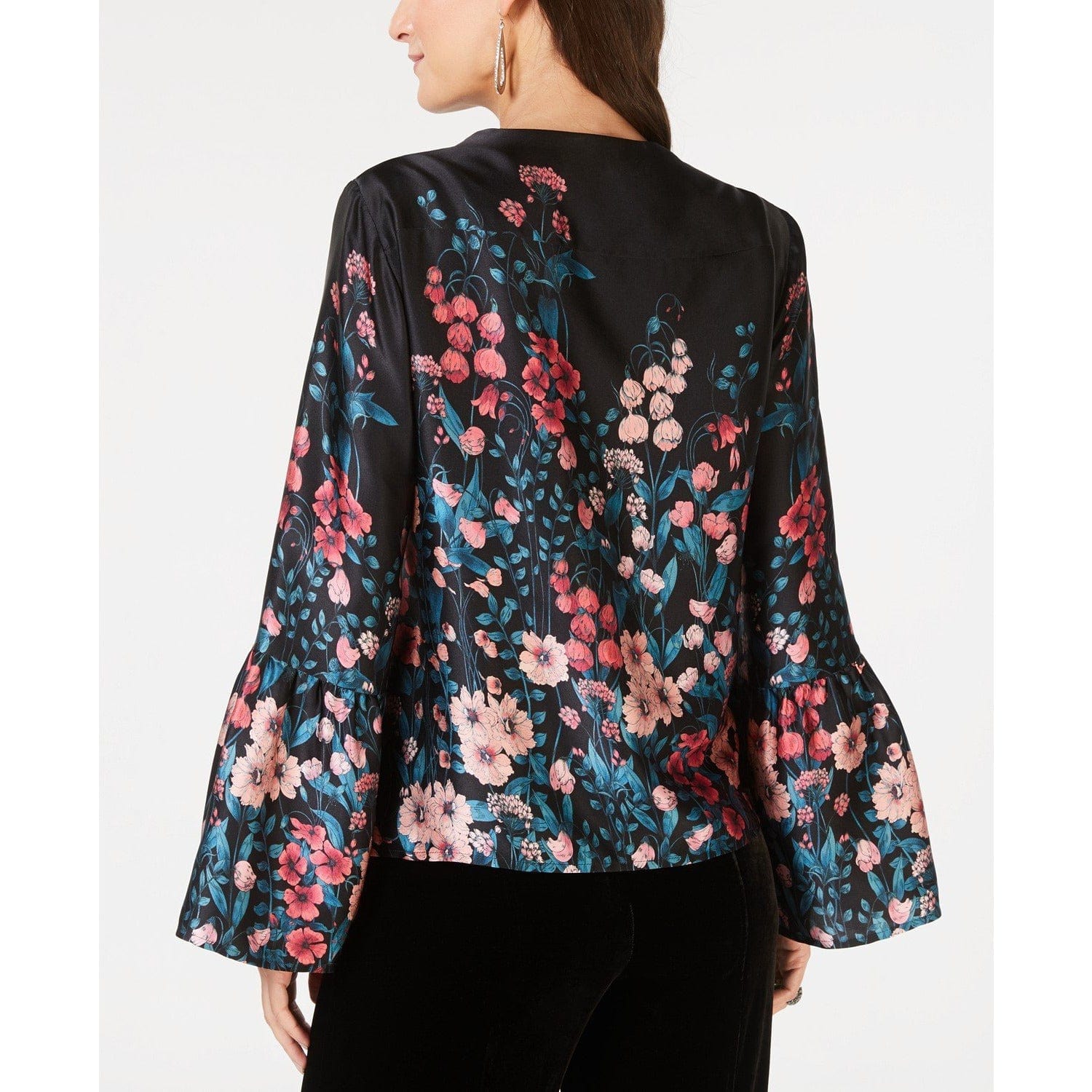 Nanette Lepore Apparel Nanette Lepore Silk Floral-Print Top Size Med