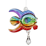One Coast Decor Coral Fish-Rainbow Dolphin, Seahorse or Coral Fish Sun catchers-Rainbow Makers!  Hand Made with Swarovski Crystal