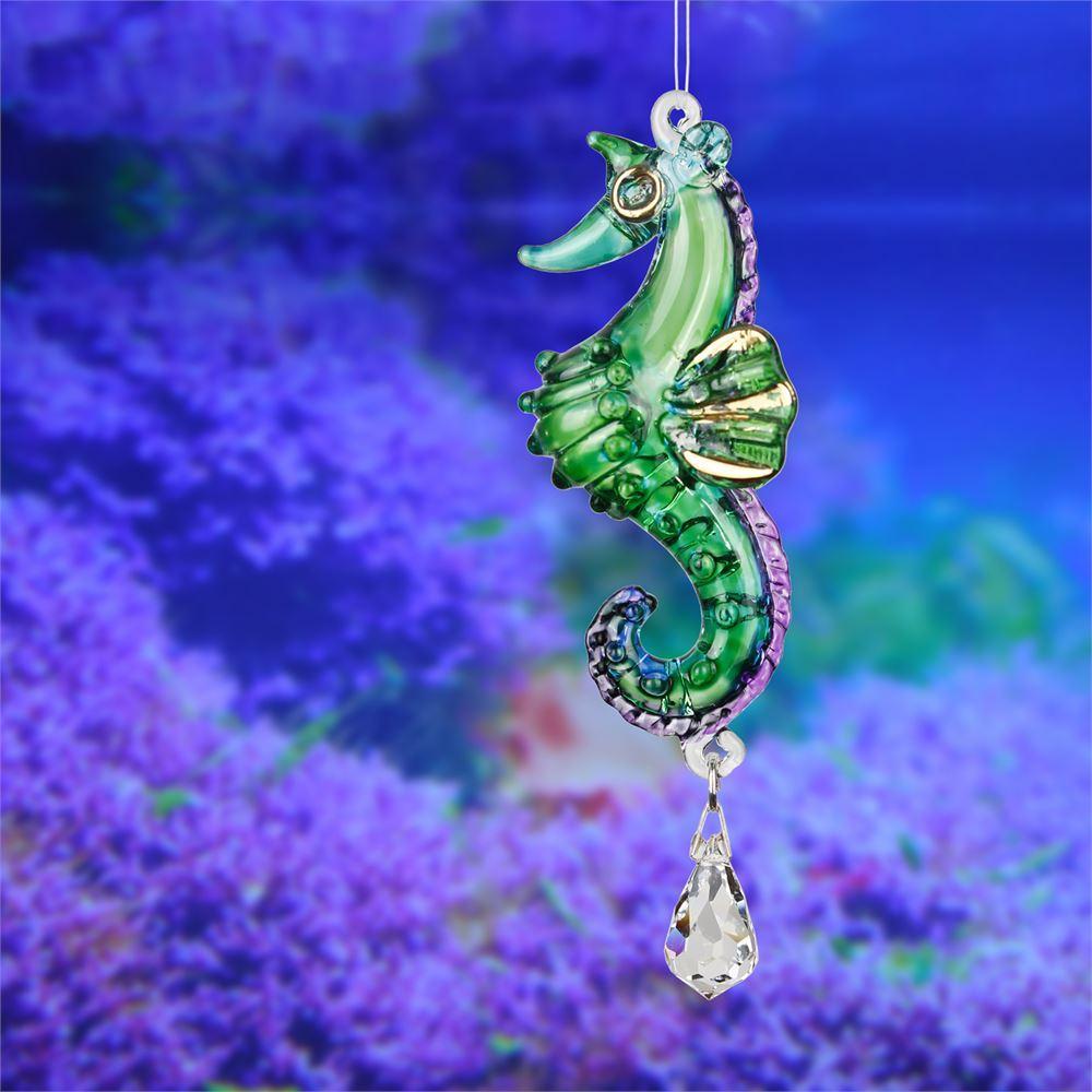 One Coast Decor Dolphin, Seahorse or Coral Fish Sun catchers-Rainbow Makers!  Hand Made with Swarovski Crystal