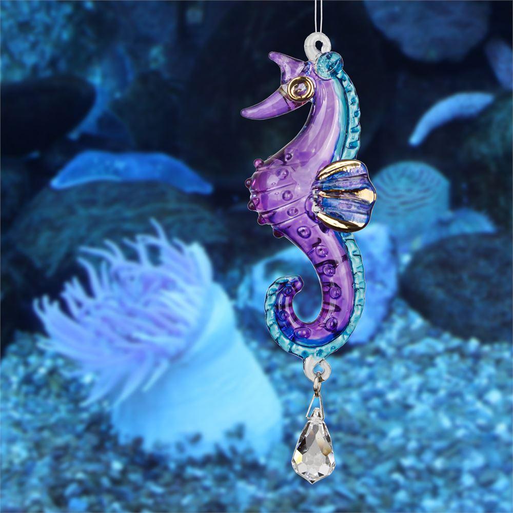 One Coast Decor Dolphin, Seahorse or Coral Fish Sun catchers-Rainbow Makers!  Hand Made with Swarovski Crystal