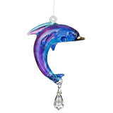 One Coast Decor Purple Dolphin, Seahorse or Coral Fish Sun catchers-Rainbow Makers!  Hand Made with Swarovski Crystal