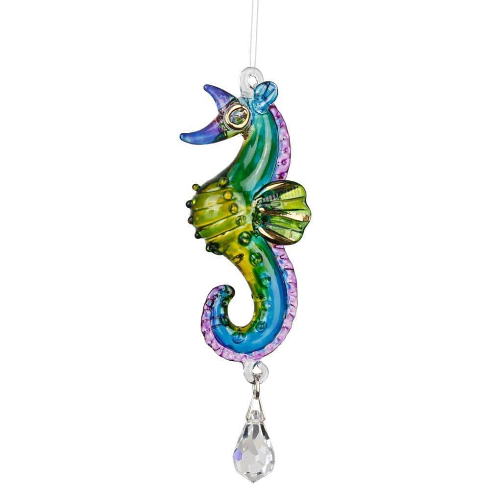 One Coast Decor Sea Horse-Tropical Dolphin, Seahorse or Coral Fish Sun catchers-Rainbow Makers!  Hand Made with Swarovski Crystal