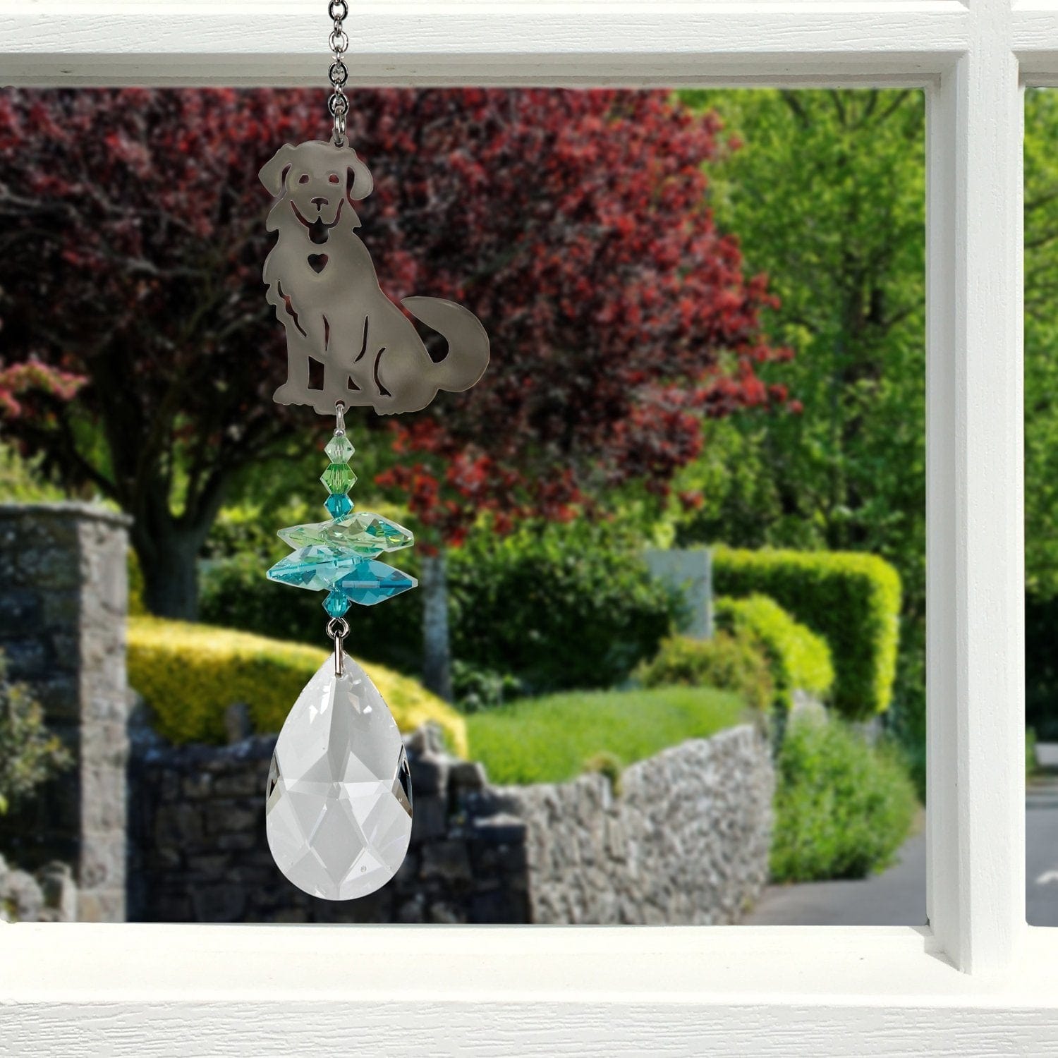 One Coast - Woodstock Chimes Decor Dog Suncatcher-Crystal Fantasy