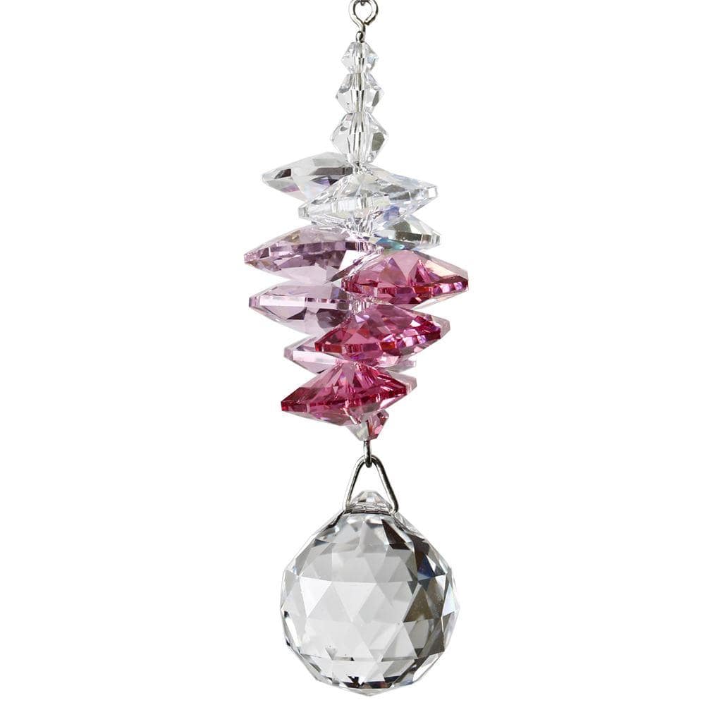 One Coast - Woodstock Chimes Decor Pink Crystal Sunrise Cascade Suncatchers-Green, Pink, Purple Sparkling Splendor!*