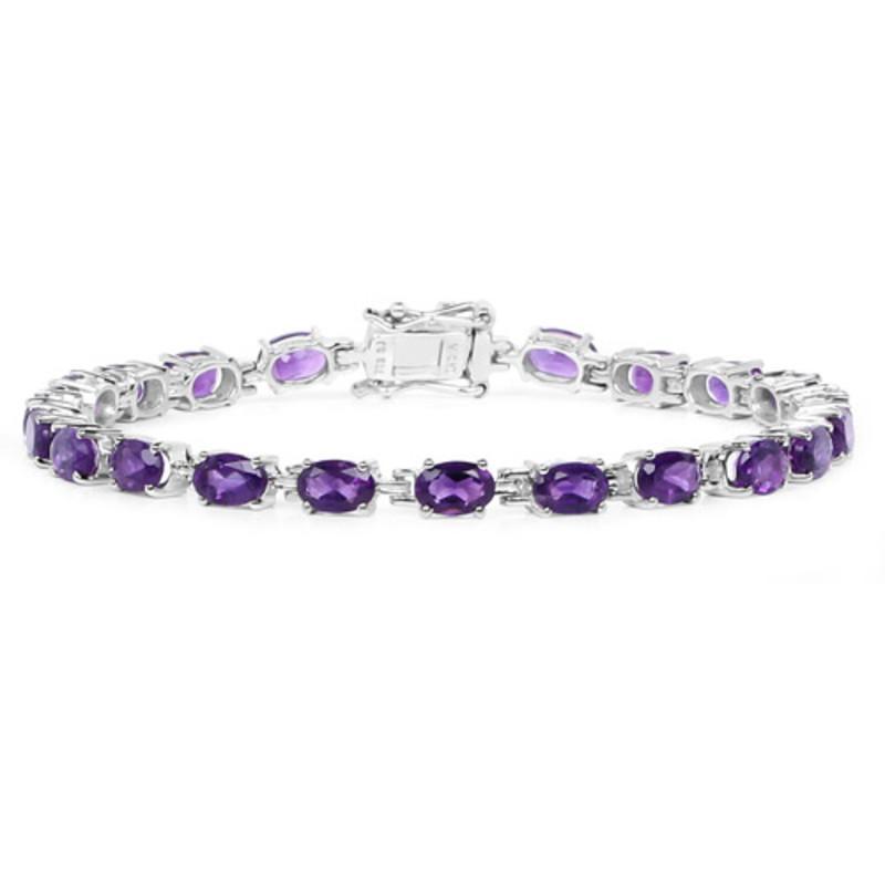 Quintessence Fine Fashion Jewelry Bracelet Amethyst Gemstone Bracelets in Sterling Silver-Amethyst, Sapphire, Peridot and MORE!