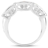 Quintessence Rings Natural Sapphire Sterling Silver Ring Channel Set Multi Colored Sapphires