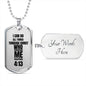 ShineOn Fulfillment Jewelry Military Chain (Silver) / Yes Dog Tag Necklace Philippians 4:13 Bible Verse