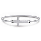 Sonara Fine Fashion Jewelry Bracelet Silver Bangle Sterling Silver Cross or Tree of Life Bracelets Silver, Rose or Yellow Gold Plated