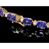 Tanzanite and Diamond Bracelets in 14K White or Yellow Gold, Stunning! - The Pink Pigs, A Compassionate Boutique