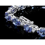 Tanzanite and Diamond Bracelets in 14K White or Yellow Gold, Stunning! - The Pink Pigs, A Compassionate Boutique