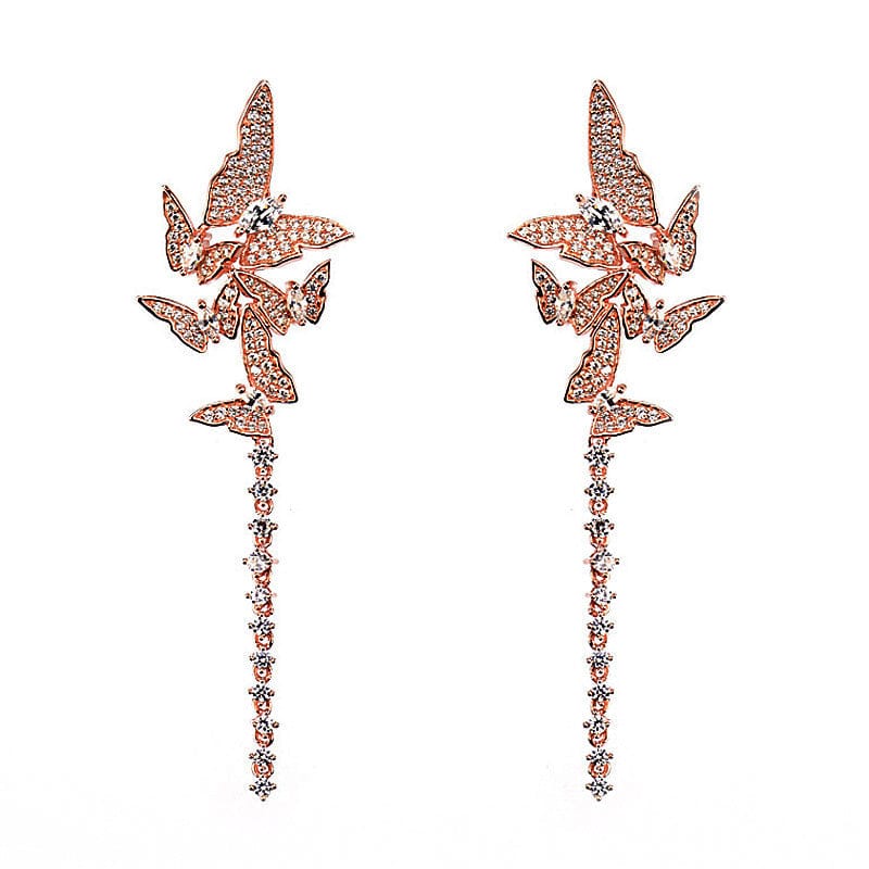The Pink Pigs Fine Fashion Jewelry SET Fluttering Butterflies Necklace and Earrings-TOP Quality, Spectacular!