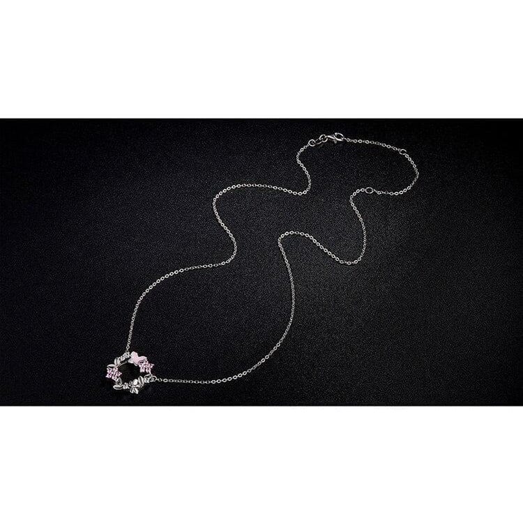 The Pink Pigs Jewelry SET-Fashion 925 Silver Pink Cherry Blossom Daisy Jewelry Set-Sterling Silver-Pretty in Pink