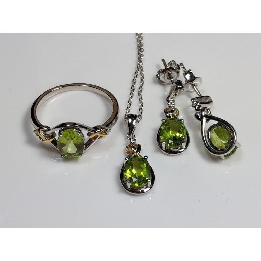 The Pink Pigs Jewelry SET-Fine Fashion 925 Silver Celtic Love Knot Jewelry SET-Diamonds & REAL Gemstones in Sterling Silver