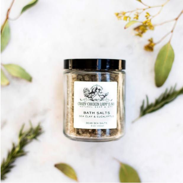 Tundra Crazy Chicken Lady Bath Dead Sea Salts, Clay, Eucalyptus and Charcoal Detoxifying Bath Salt Soak